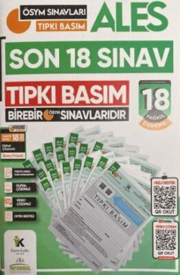 Karakutu Yayın 2024 ALES ÖSYM Tıpkı Basım Çıkmış Soru 18li Deneme Paketi Video ve Dijital Çözümlü Türkiye Geneli - 1