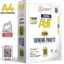 2026 3 Adım YKS-AYT Sayısal MEBİ Özgün Sorular 15li Deneme Fasikül Paketi Video Çözümlü - Karakutu Yayın