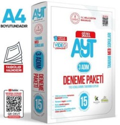 Karakutu Yayın 2025 3 Adım YKS-AYT Sözel MEBİ Özgün Sorular 15li Deneme Fasikül Paketi Video Çözümlü - Karakutu Yayın