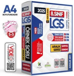 Karakutu Yayın 2025 8. Sınıf LGS Aralık Ayı MEB Örnek Soru Tıpkı Basım 5li Sarmal Deneme Paketi Video-PDF Çözümlü - Karakutu Yayın