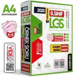 Karakutu Yayın 2025 8. Sınıf LGS Kasım Ayı MEB Örnek Soru Tıpkı Basım 6lı Sarmal Deneme Paketi Video-PDF Çözümlü - Karakutu Yayın