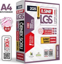 Karakutu Yayın 2025 8. Sınıf LGS Şubat Ayı MEB Örnek Soru Tıpkı Basım 6lı Sarmal Deneme Paketi Video-PDF Çözümlü - Karakutu Yayın