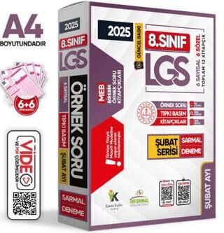Karakutu Yayın 2025 8. Sınıf LGS Şubat Ayı MEB Örnek Soru Tıpkı Basım 6lı Sarmal Deneme Paketi Video-PDF Çözümlü - 1