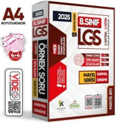 Karakutu Yayın 2025 8. Sınıf LGS Mayıs Ayı MEB Örnek Soru Tıpkı Basım 4lü Sarmal Deneme Paketi Video-PDF Çözümlü - Karakutu Yayın