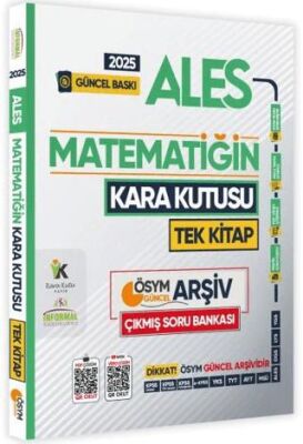 Karakutu Yayın 2025 ALES Kara Kutu Matematik Tek Kitap ÖSYM Arşiv Çıkmış Soru Bankası Konu Özetli Video-PDF Çözümlü - 1