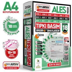 2026 ALES ÖSYM Tıpkı Basım Çıkmış Soru 18li Deneme Paketi Video ve Dijital Çözümlü Türkiye Geneli - Karakutu Yayın