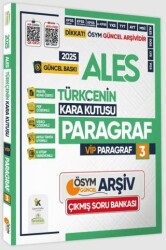Karakutu Yayın 2025 ALES Türkçenin Kara Kutusu ÖSYM VİP Paragraf 3 Konu Özetli Çözümlü Çıkmış Soru Arşivi Bankası - Karakutu Yayın