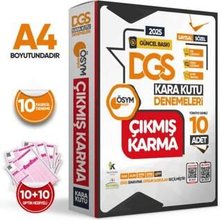 Karakutu Yayın 2025 DGS ÖSYM Çıkmış Soru Karma Kara Kutu Türkiye Geneli Deneme Çözümlü 10lu Sayısal - Sözel Deneme Paketi - 1