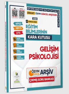 Karakutu Yayın 2025 Eğitim Bilimlerinin Kara Kutusu GELİŞİM Psikolojisi Konu Özetli Dijital Çözümlü Soru Bankası - 1