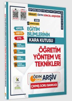 Karakutu Yayın 2025 Eğitim Bilimlerinin Kara Kutusu ÖĞRETİM YÖNTEM ve TEKNİKLERİ Konu Özetli D.Çözümlü Soru Bankası - 1