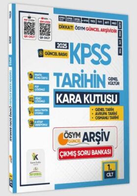 Karakutu Yayın 2025 KPSS Tarihin Kara Kutusu 1.Cilt PDF ve Video Çözümlü Konu Özetli ÖSYM Çıkmış Soru Havuzu Bankası - 1