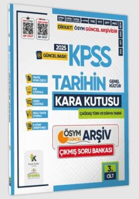 Karakutu Yayın 2025 KPSS Tarihin Kara Kutusu 3.Cilt PDF ve Video Çözümlü Konu Özetli ÖSYM Çıkmış Soru Havuzu Bankası - 1