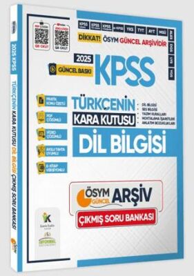 Karakutu Yayın 2025 KPSS Türkçenin Kara Kutusu DİL BİLGİSİ Konu Özetli Dijital Çözümlü ÖSYM Çıkmış Soru Bankası - 1