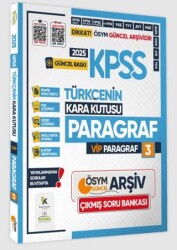 Karakutu Yayın 2025 KPSS Türkçenin Kara Kutusu ÖSYM VİP PARAGRAF 3 Konu Özetli Çözümlü Çıkmış Soru Arşivi Bankası - Karakutu Yayın
