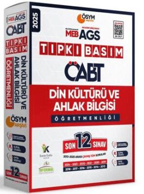 2025 MEB-AGS ÖABT Din Kültürü ve Ahlak Bilgisi Öğretmenliği DKAB ÖSYM Tıpkı Basım 12lİ Deneme Paketi - 1