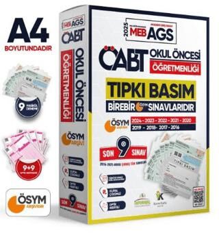 2025 MEB-AGS ÖABT Okul Öncesi Öğretmenliği ÖSYM Tıpkı Basım 9lu Deneme Paketi Çözümlü Türkiye Geneli - 1