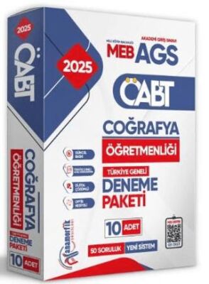 2025 MEB-AGS ÖABT Yeni Sistem Coğrafya Öğretmenliği 10lu Paket Deneme Çözümlü Türkiye Geneli - 1