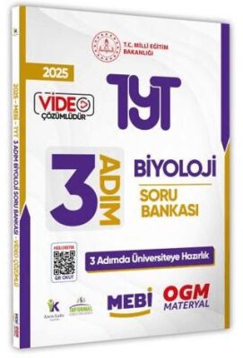 Karakutu Yayın 2025 TYT MEBİ-OGM 3 ADIM Biyoloji Soru Bankası Video Çözümlü - 1