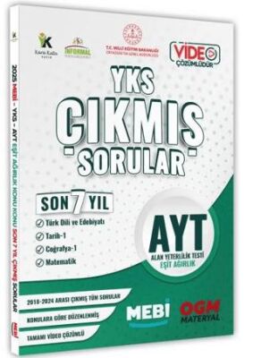 Karakutu Yayın 2025 YKS-AYT MEBİ Eşit Ağırlık TM Çıkmış Soru Bankası Konu Konu Son 7 Yıl Video-PDF Çözümlü - 1