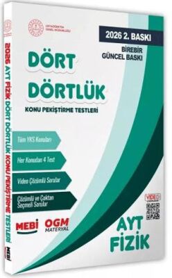 Karakutu Yayın 2026 YKS-AYT MEBİ-OGM Dört Dörtlük Fizik Pekiştirme Testi Soru Bankası Video Çözümlü - 1