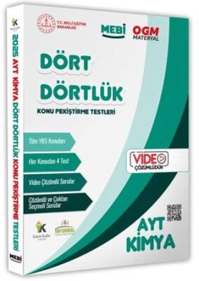 İnformal Yayınları 2026 YKS-AYT MEBİ-OGM Dört Dörtlük Kimya Pekiştirme Testi Soru Bankası Video Çözümlü - 1