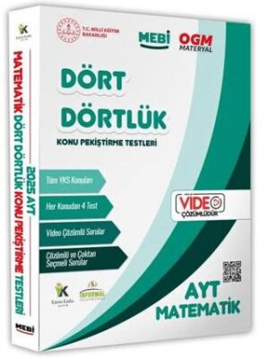 Karakutu Yayın 2026 YKS-AYT MEBİ-OGM Dört Dörtlük Matematik Pekiştirme Testi Soru Bankası Video Çözümlü - 1