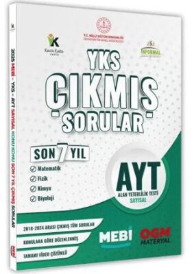 Karakutu Yayın 2025 YKS-AYT MEBİ SAYISAL Çıkmış Soru Bankası Konu Konu Son 7 Yıl Video-PDF Çözümlü - 1