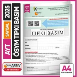 Karakutu Yayın 2025 YKS-AYT Sayısal SAY ÖSYM Tıpkı Basım Çıkmış Soru Deneme Kitapçığı - Karakutu Yayın