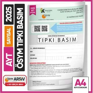Karakutu Yayın 2025 YKS-AYT Sayısal SAY ÖSYM Tıpkı Basım Çıkmış Soru Deneme Kitapçığı - 1