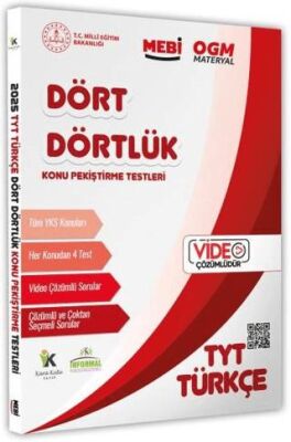 Karakutu Yayın 2025 YKS-TYT MEBİ-OGM Dört Dörtlük Türkçe Pekiştirme Testi Soru Bankası Video Çözümlü - 1