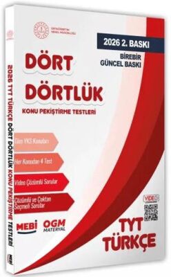 2026 YKS-TYT MEBİ-OGM Dört Dörtlük Türkçe Pekiştirme Testi Soru Bankası Video Çözümlü - 1