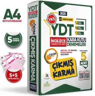 Karakutu Yayın 2025 YKS YDT İngilizce ÖSYM Çıkmış Karma Kara Kutu Deneme Paketi 5li Türkiye Geneli Video Çözümlü - 1