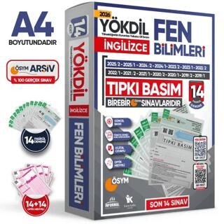 2026 YÖKDİL İngilizce FEN BİLİMLERİ ÖSYM Çıkmış Soru Tıpkı Basım Deneme Paketi 14lü Türkiye Geneli - 1