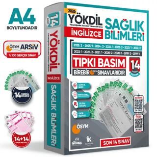 2026 YÖKDİL İngilizce SAĞLIK BİLİMLERİ ÖSYM Çıkmış Soru Tıpkı Basım Paket Deneme 14lü Türkiye Geneli - 1
