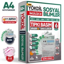 2026 YÖKDİL İngilizce SOSYAL BİLİMLER ÖSYM Çıkmış Soru Tıpkı Basım Deneme Paketi 6lı Türkiye Geneli - Karakutu Yayın