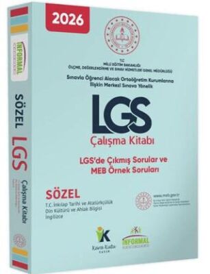 2026 8. Sınıf MEB Örnek Soruları LGS Sözel İnkılap Tarihi - Din Kültürü - İngilizce Çalışma Kitabı - 1