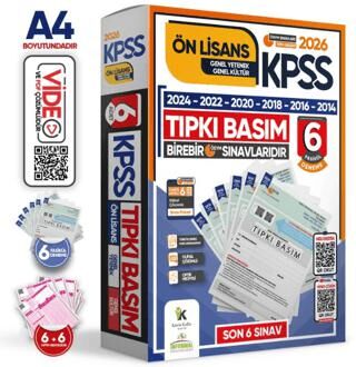 2026 KPSS Ön Lisans ÖSYM Çıkmış Soru Tıpkı Basım 6lı Deneme Paketi Türkiye Geneli Dijital Çözümlü - 1