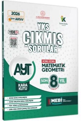 2026 YKS-AYT Matematik-Geometri Karakutu ÖSYM Çıkmış Soru Bankası Çözümlü Konu Konu Son 8 Yıl - 1
