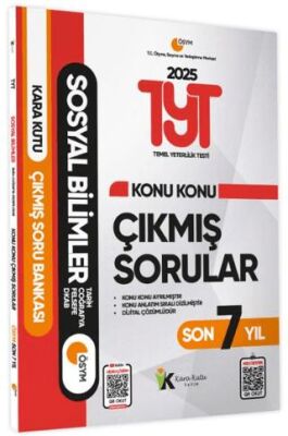 Karakutu Yayın 2025 TYT Sosyal Bilimler Son 7 Yıl Çıkmış Sorular - 1