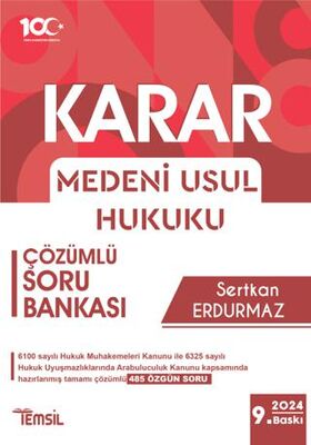 Karar Medeni Usul Hukuku Çözümlü Soru Bankası - 1