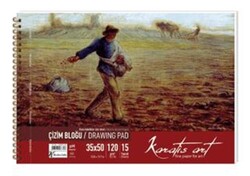 Karatis Art 120Gr 35x50 15 Yp. Spiralli Çizim Blok - Keskin Color
