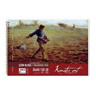 Karatis Art 120Gr 35x50 20 Yaprak Spiralli Çizim Blok - 1