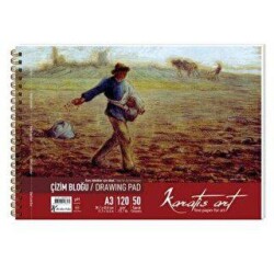 Karatis Art 120Gr A3 50 Yp. Spiralli Çizim Blok - Keskin Color