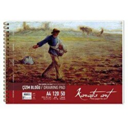 Karatis Art 120Gr A4 50 Yaprak Spiralli Çizim Blok - Keskin Color