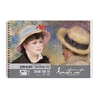Karatis Art 160Gr 35x50 20 Yaprak Spiralli Çizim Blok - 1
