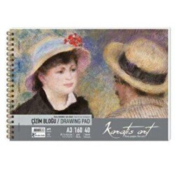Karatis Art 160Gr A3 40 Yaprak Spiralli Çizim Blok - Keskin Color