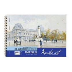 Karatis Art 200Gr 35x50 20 Yp. Spiralli Resim Blok - Keskin Color