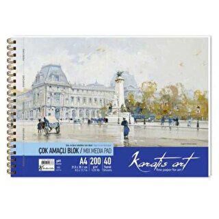 Karatis Art 200Gr A4 40 Yaprak Spiralli Resim Blok - 1
