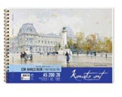 Karatis Art 200Gr A5 40 Yaprak Spiralli Resim Blok - Keskin Color