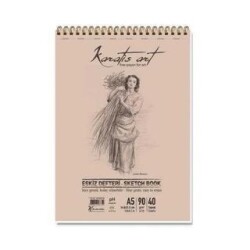 Karatis Art 90Gr A5 40 Yp. Spiralli Eskiz Blok - Keskin Color